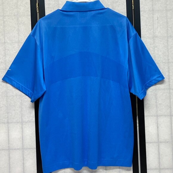 Nike Golf Dri-FIT Blue Polo Shirt WIPP Mine Rescue Embroidered Logo L 2 Button - Picture 2 of 13